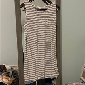 Market & Spruce Gray and White Striped Dress